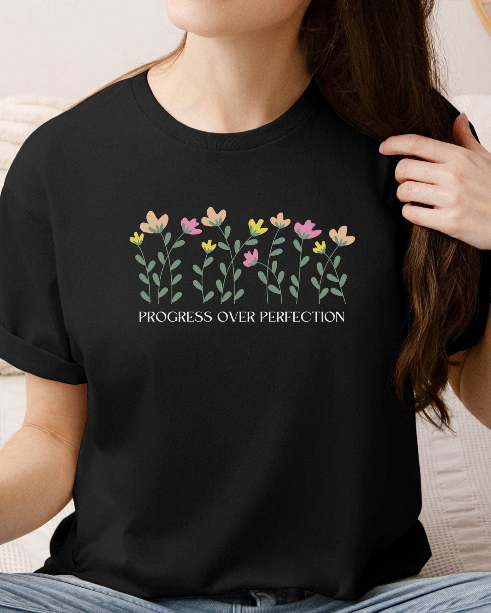 Autism T-Shirt - Progress over Perfection Tee - Daily Bloom