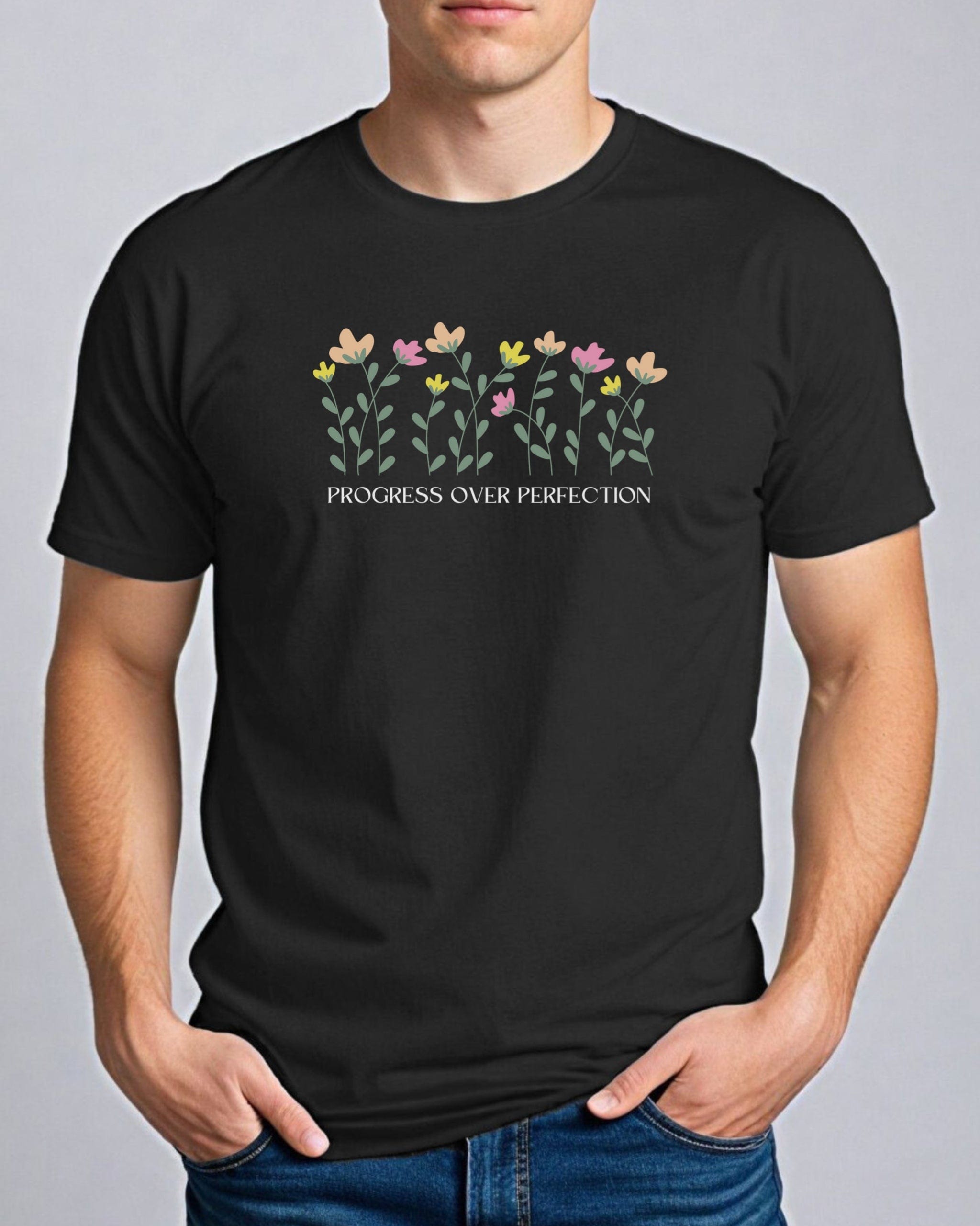 Progress over Perfection Tee-Neurodiversity, ADHD & Autism Awareness & Acceptance T-Shirt by Daily Bloom