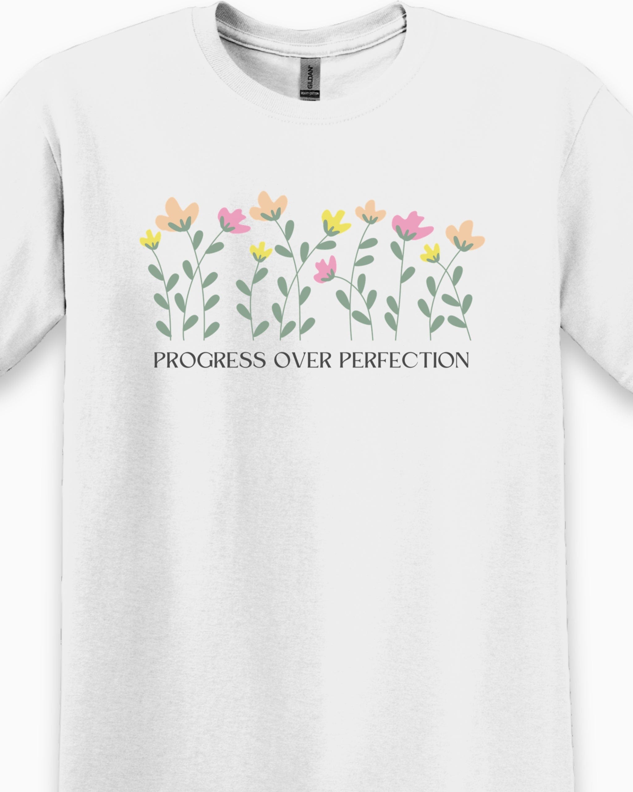 Progress over Perfection Tee-Neurodiversity, ADHD & Autism Awareness & Acceptance T-Shirt by Daily Bloom