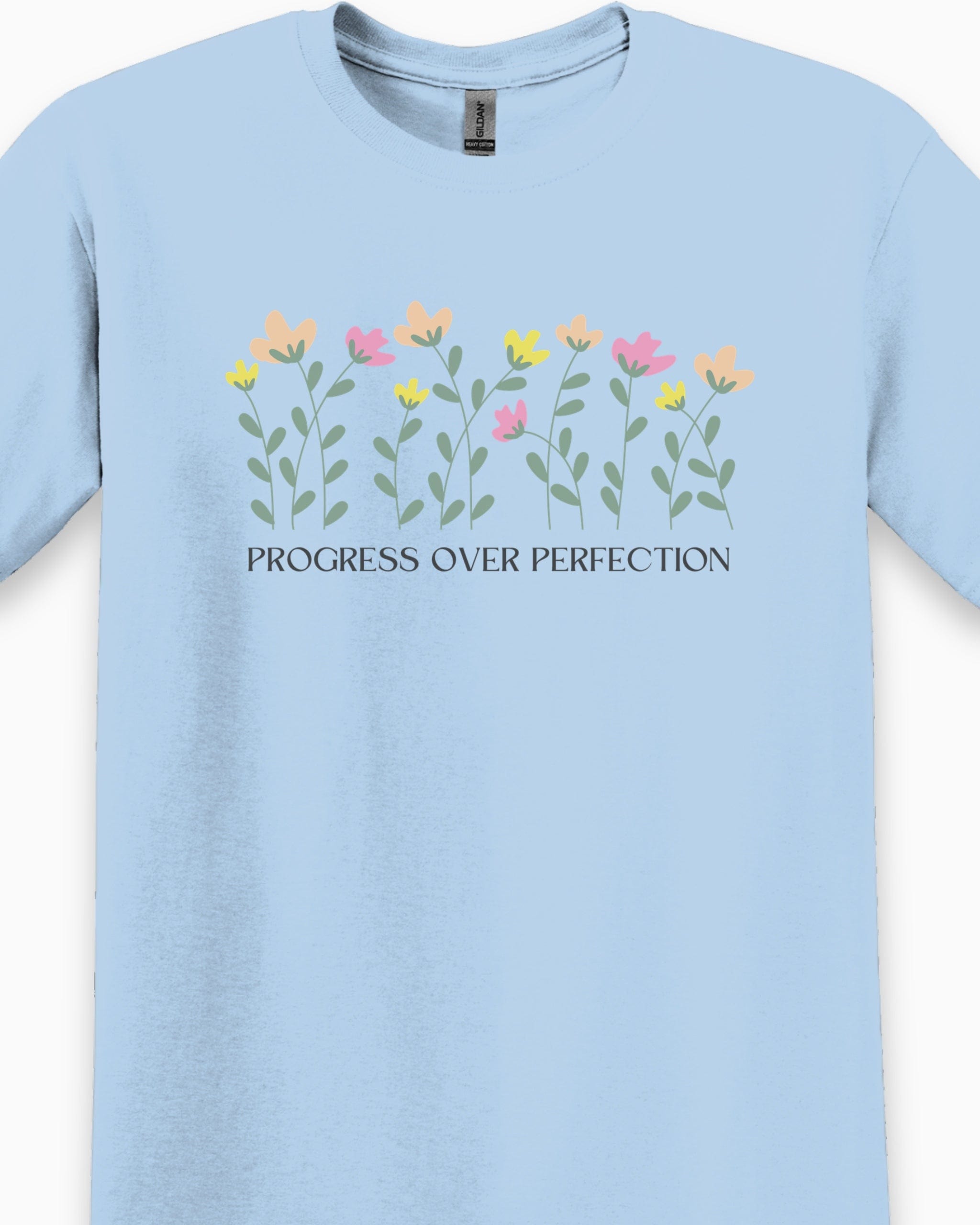 Progress over Perfection Tee-Neurodiversity, ADHD & Autism Awareness & Acceptance T-Shirt by Daily Bloom