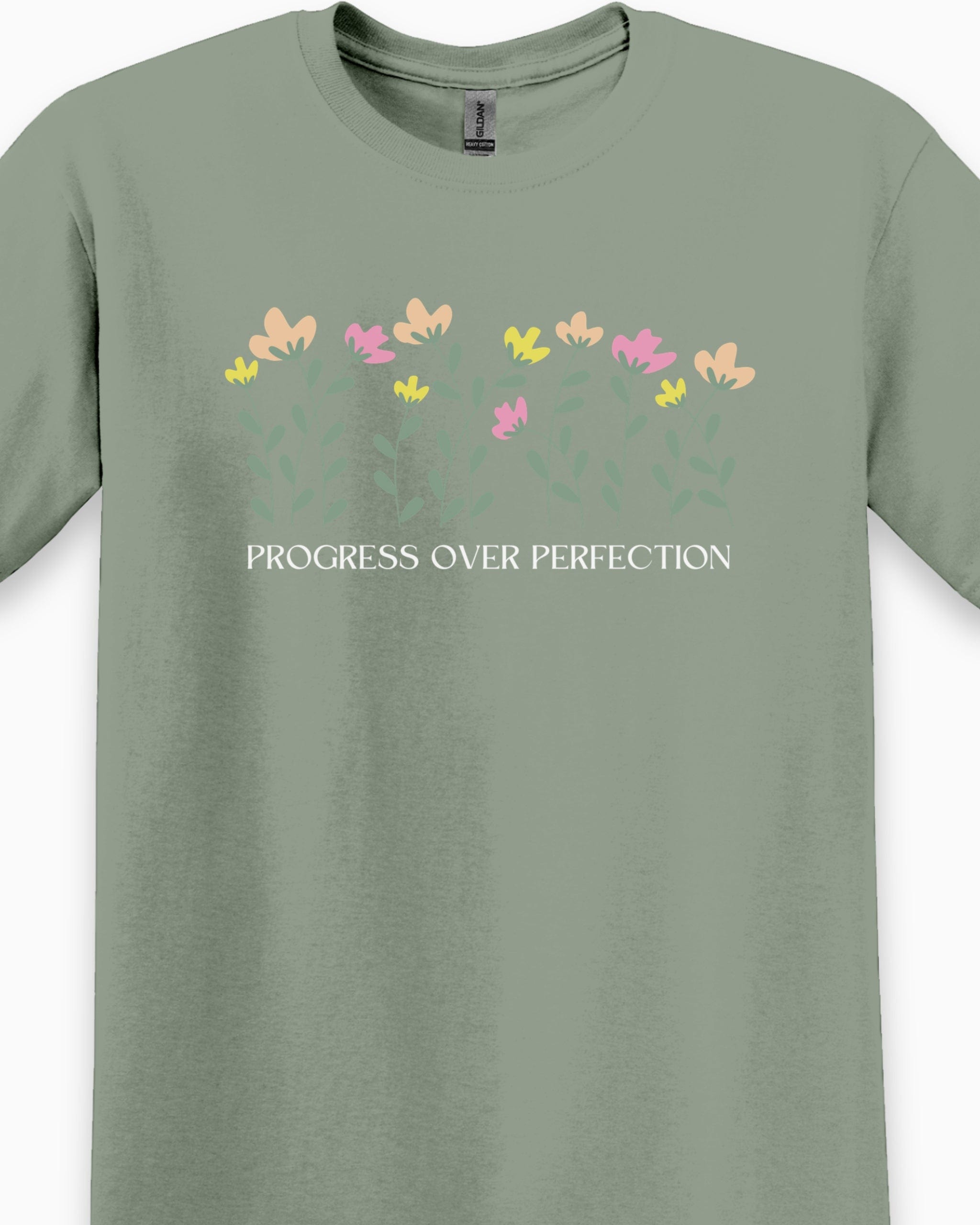 Progress over Perfection Tee-Neurodiversity, ADHD & Autism Awareness & Acceptance T-Shirt by Daily Bloom