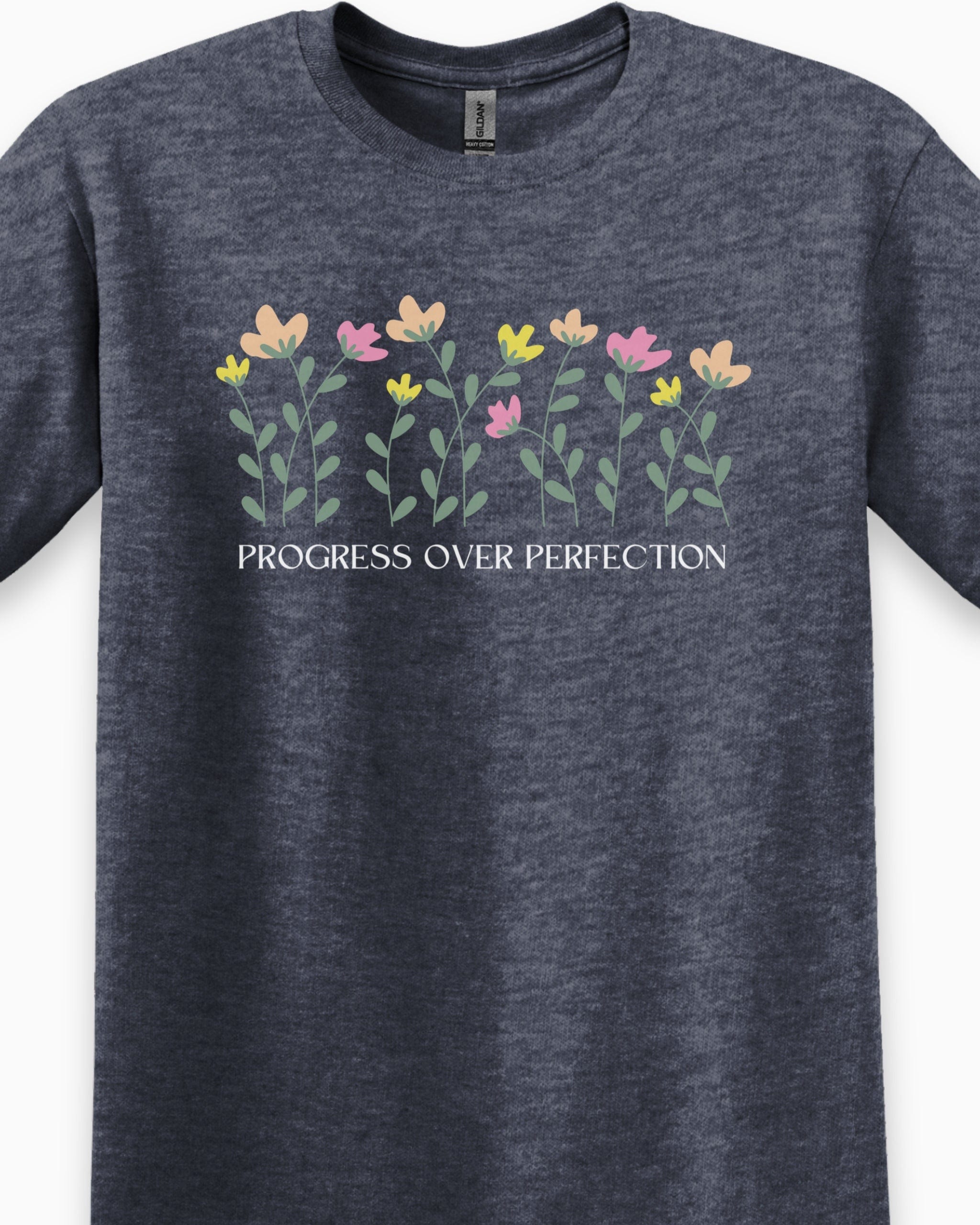 Progress over Perfection Tee-Neurodiversity, ADHD & Autism Awareness & Acceptance T-Shirt by Daily Bloom