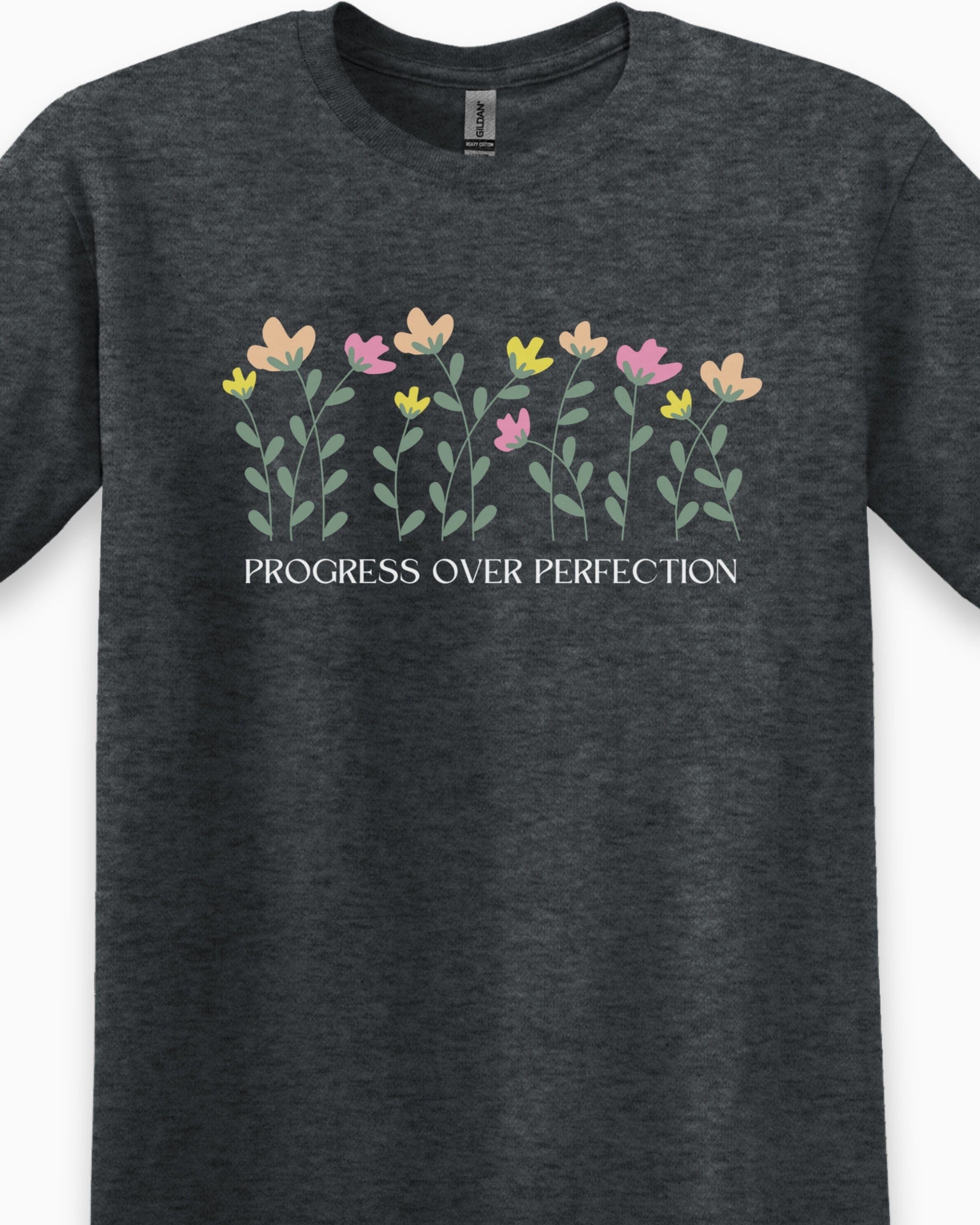 Progress over Perfection Tee-Neurodiversity, ADHD & Autism Awareness & Acceptance T-Shirt by Daily Bloom