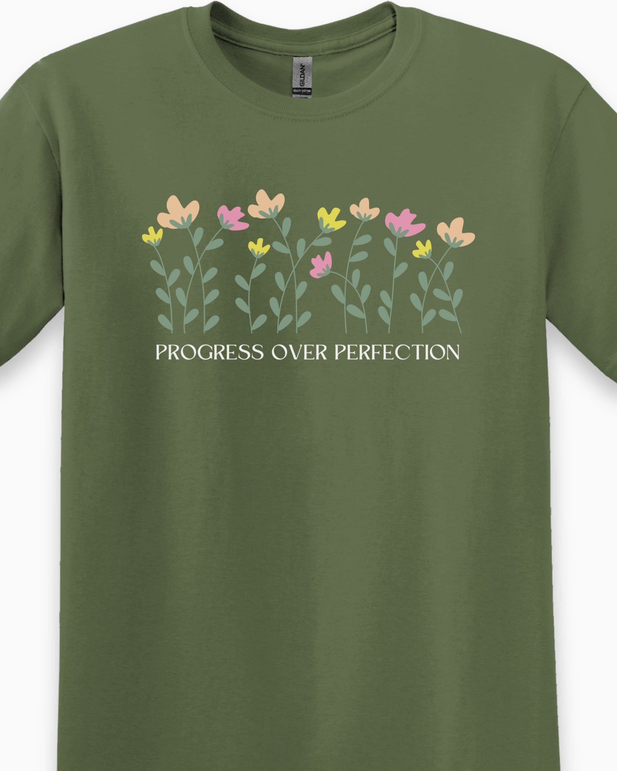 Progress over Perfection Tee-Neurodiversity, ADHD & Autism Awareness & Acceptance T-Shirt by Daily Bloom