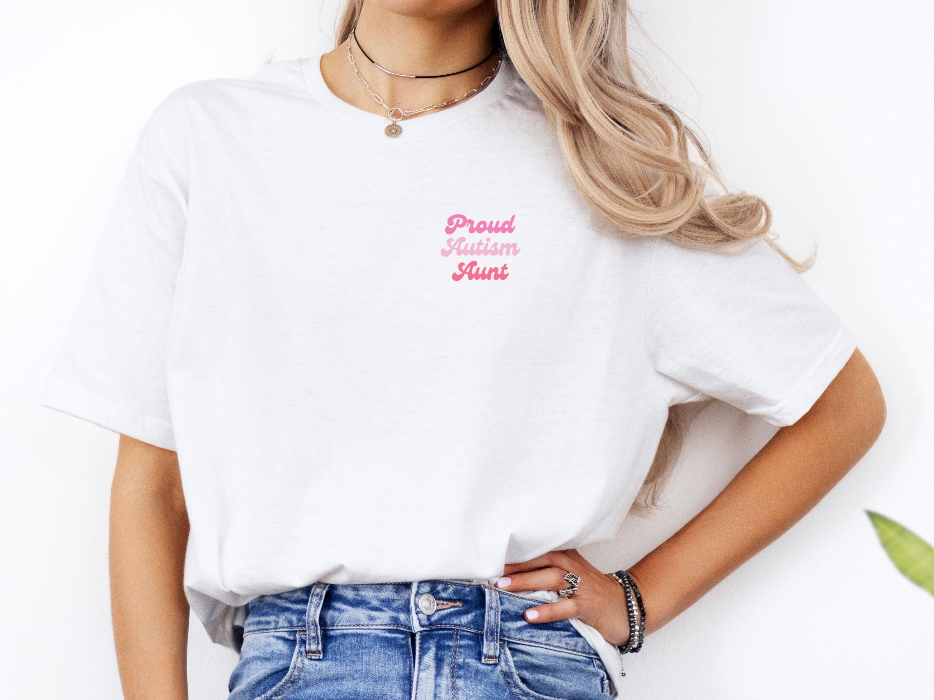 Proud Autism Aunt Tee-Neurodiversity, ADHD & Autism Awareness & Acceptance T-Shirt by Daily Bloom