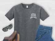 Proud Autism Brother Tee-Dark Heather-Neurodiversity, ADHD & Autism Awareness & Acceptance T-Shirt by Daily Bloom