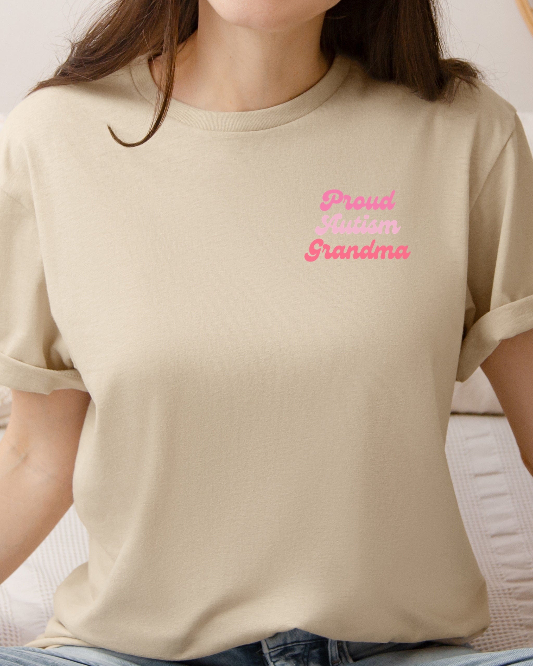 Proud Autism Grandma Tee-Neurodiversity, ADHD & Autism Awareness & Acceptance T-Shirt by Daily Bloom