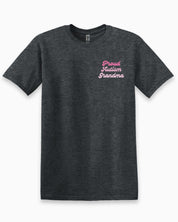 Proud Autism Grandma Tee-Dark Heather Grey-Neurodiversity, ADHD & Autism Awareness & Acceptance T-Shirt by Daily Bloom
