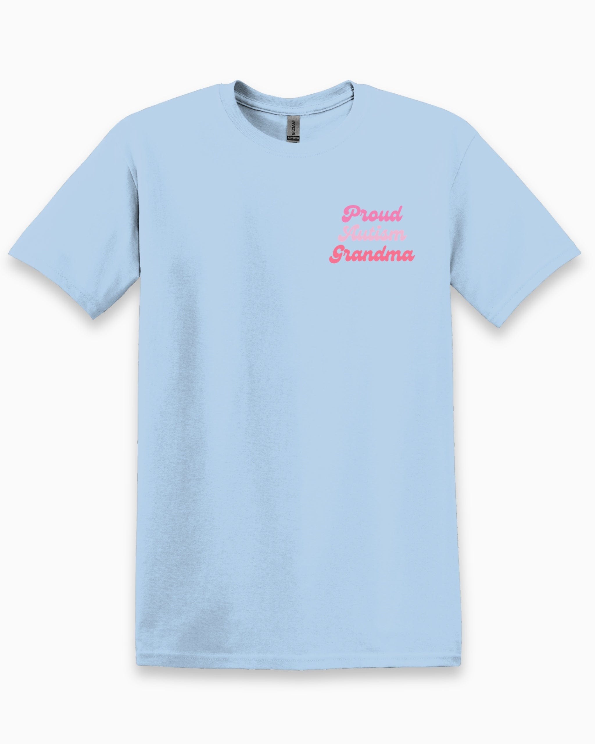 Proud Autism Grandma Tee-Light Blue-Neurodiversity, ADHD & Autism Awareness & Acceptance T-Shirt by Daily Bloom