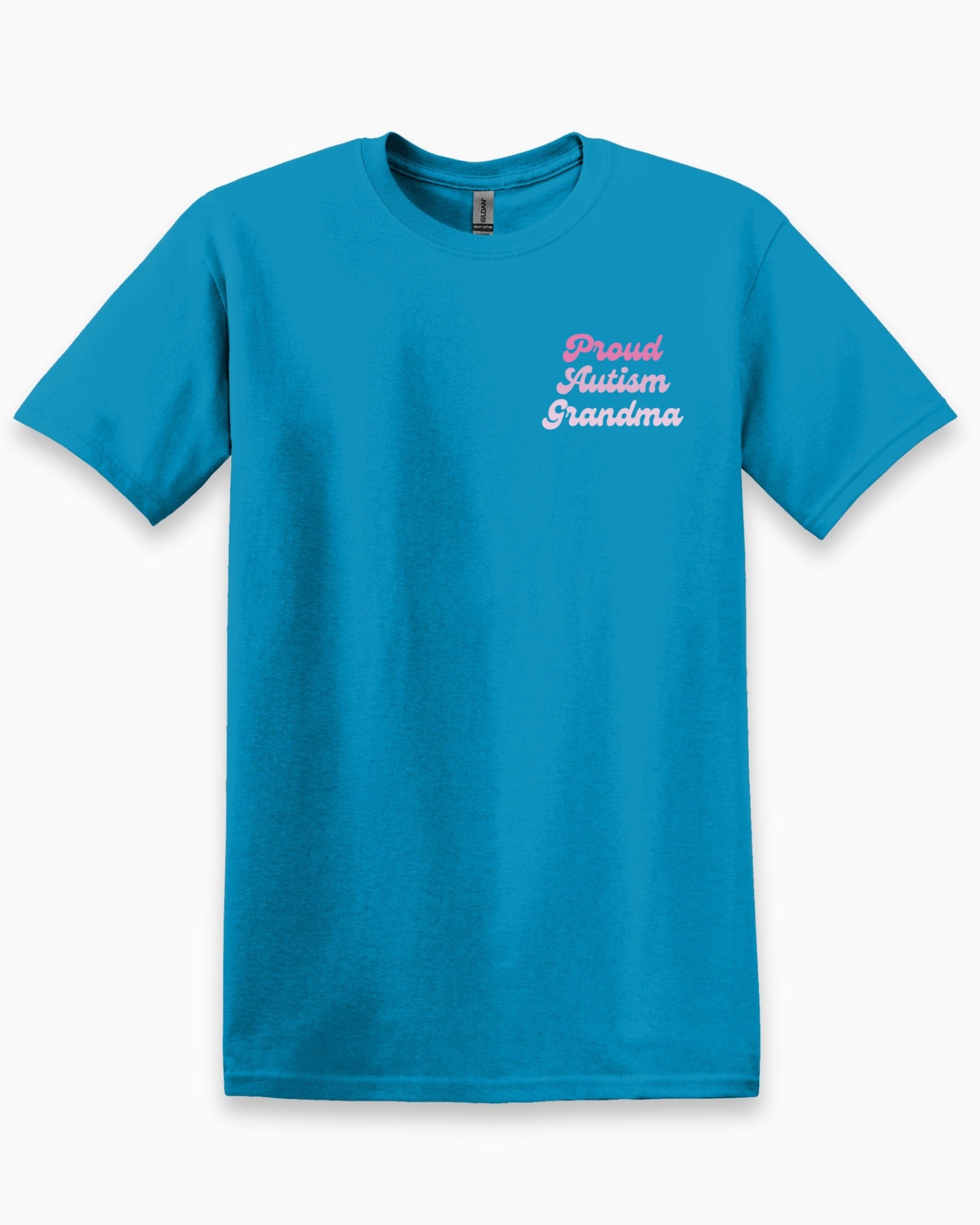 Proud Autism Grandma Tee-Sapphire-Neurodiversity, ADHD & Autism Awareness & Acceptance T-Shirt by Daily Bloom