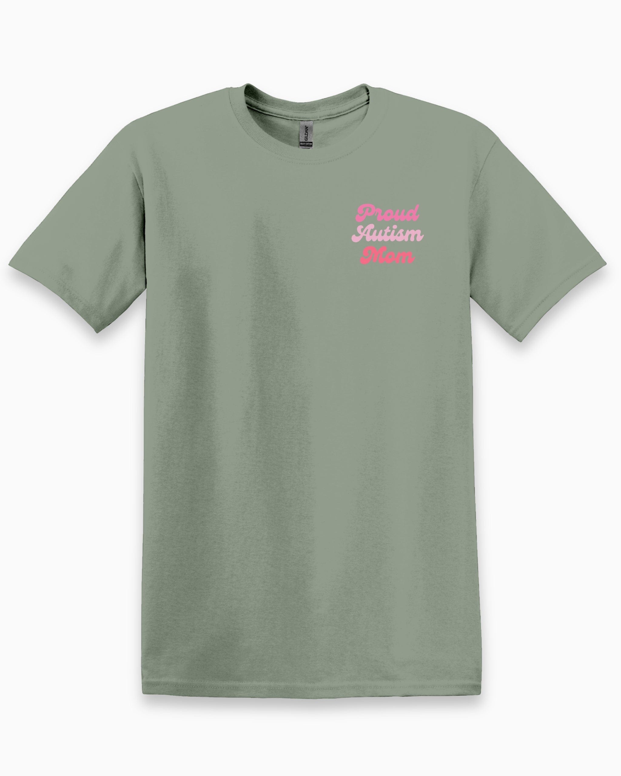 Proud Autism Mom Tee-Sage-Neurodiversity, ADHD & Autism Awareness & Acceptance T-Shirt by Daily Bloom