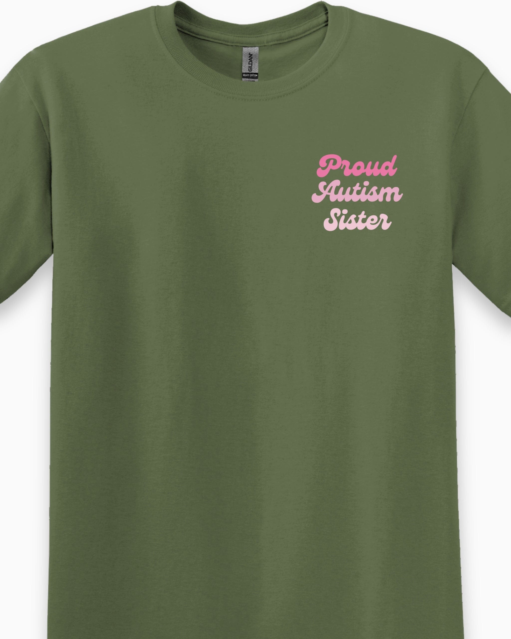 Proud Autism Sister Tee-Neurodiversity, ADHD & Autism Awareness & Acceptance T-Shirt by Daily Bloom