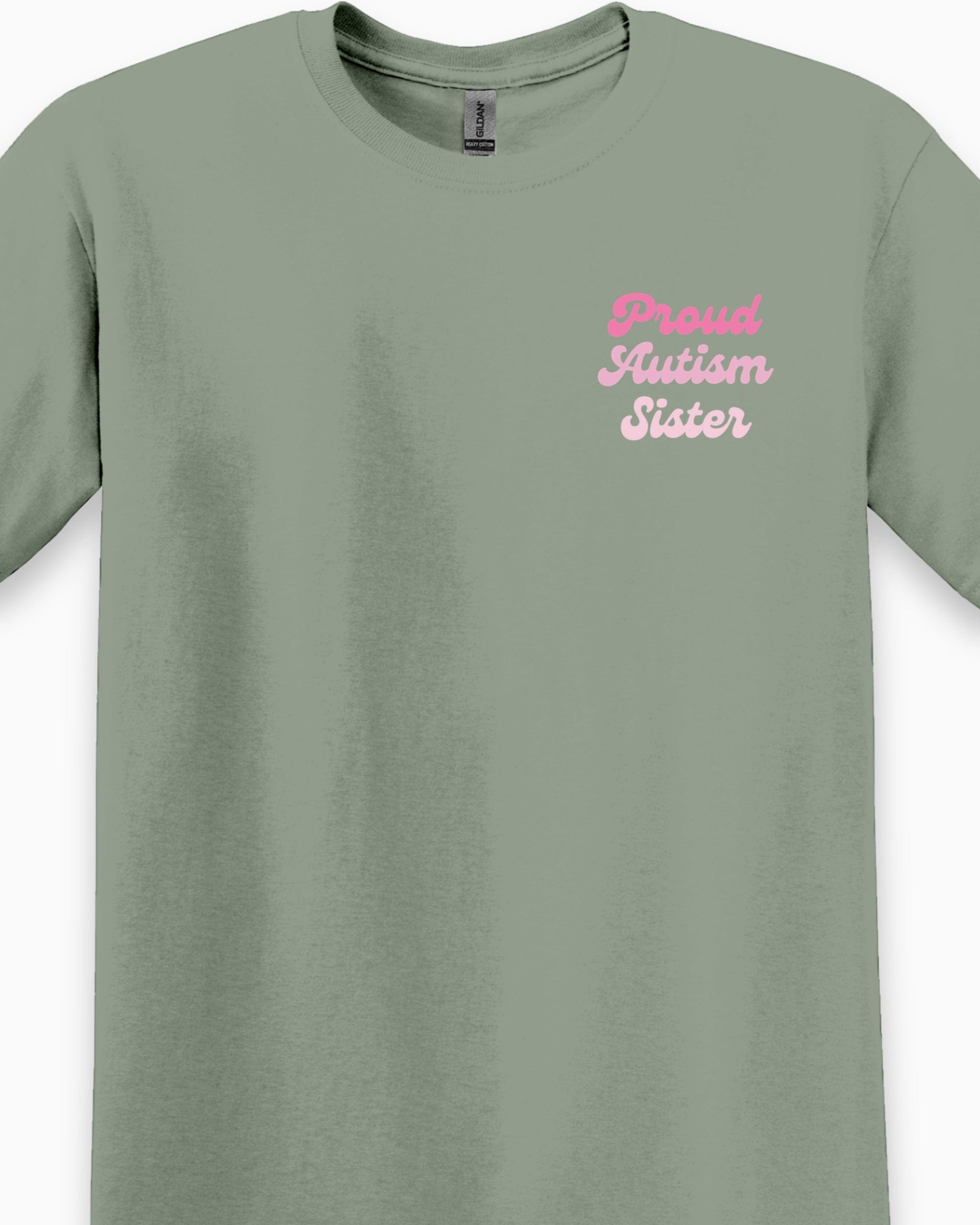 Proud Autism Sister Tee-Neurodiversity, ADHD & Autism Awareness & Acceptance T-Shirt by Daily Bloom