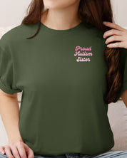 Proud Autism Sister Tee-Neurodiversity, ADHD & Autism Awareness & Acceptance T-Shirt by Daily Bloom