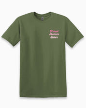 Proud Autism Sister Tee-Military Green-Neurodiversity, ADHD & Autism Awareness & Acceptance T-Shirt by Daily Bloom