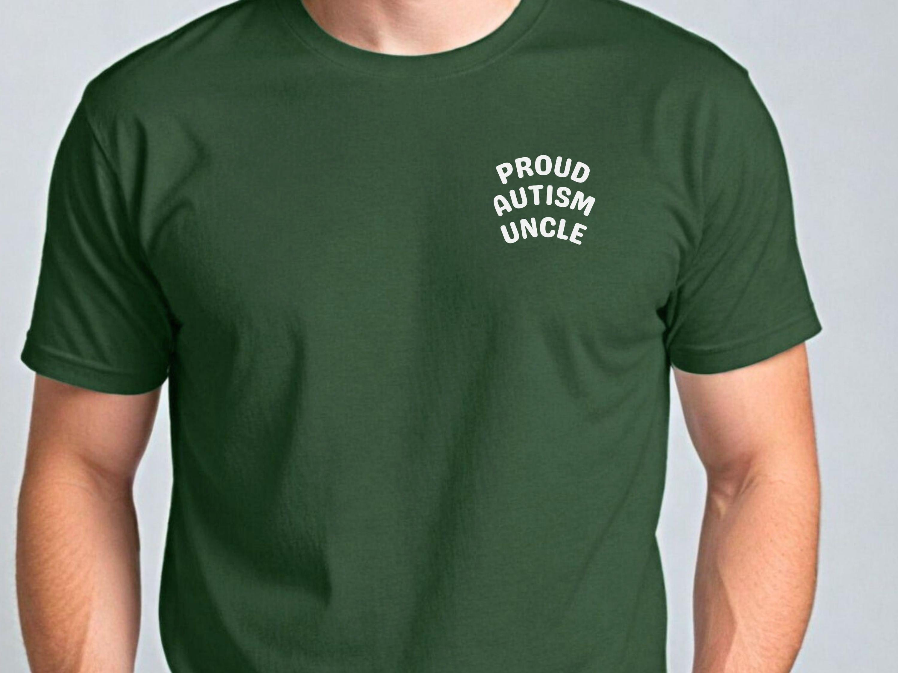 Proud Autism Uncle Tee-Neurodiversity, ADHD & Autism Awareness & Acceptance T-Shirt by Daily Bloom