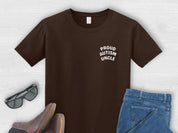 Proud Autism Uncle Tee-Dark Chocolate-Neurodiversity, ADHD & Autism Awareness & Acceptance T-Shirt by Daily Bloom