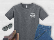 Proud Autism Uncle Tee-Dark Heather-Neurodiversity, ADHD & Autism Awareness & Acceptance T-Shirt by Daily Bloom