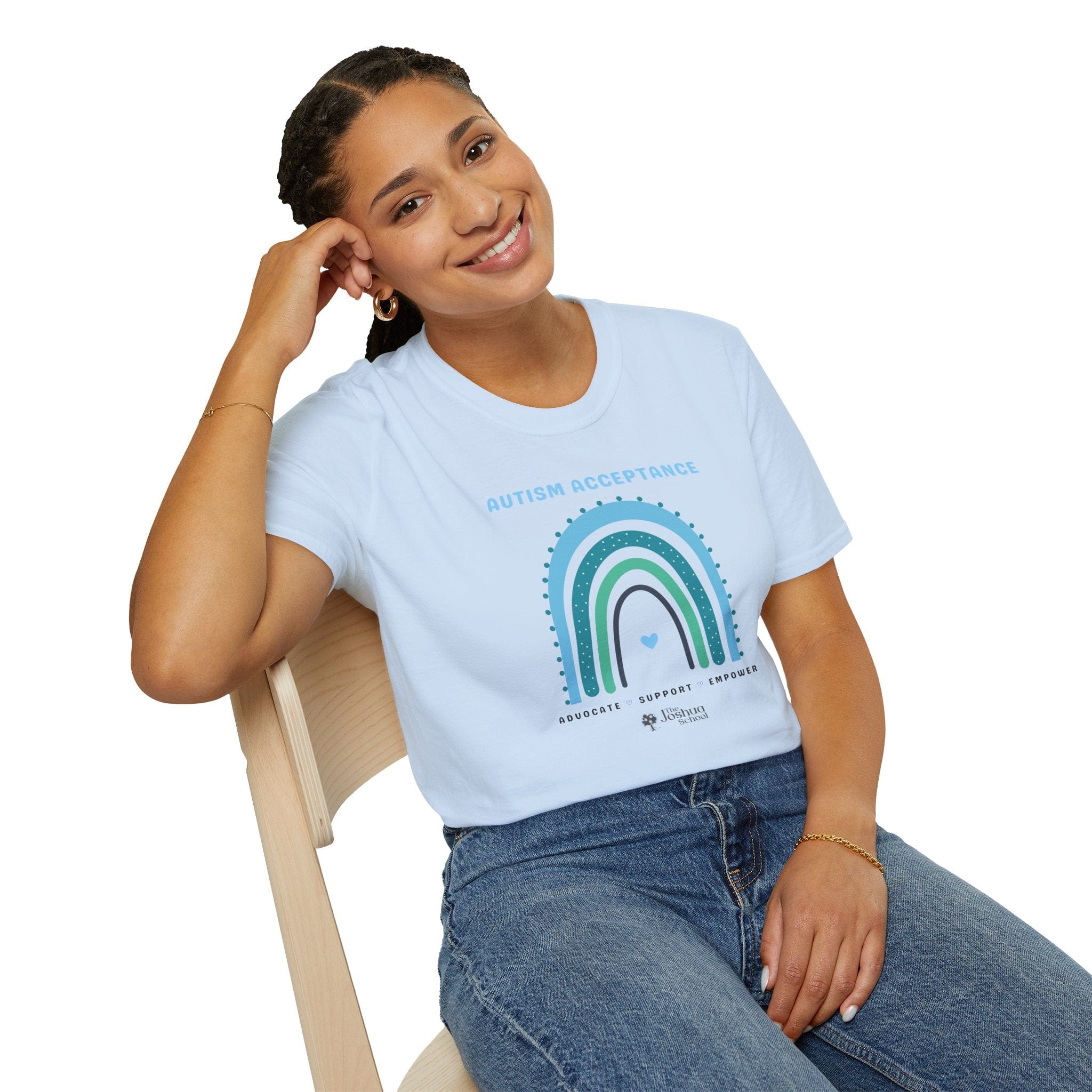 Autism T-Shirt - Rainbow Autism Acceptance Tee - The Joshua School - Daily Bloom