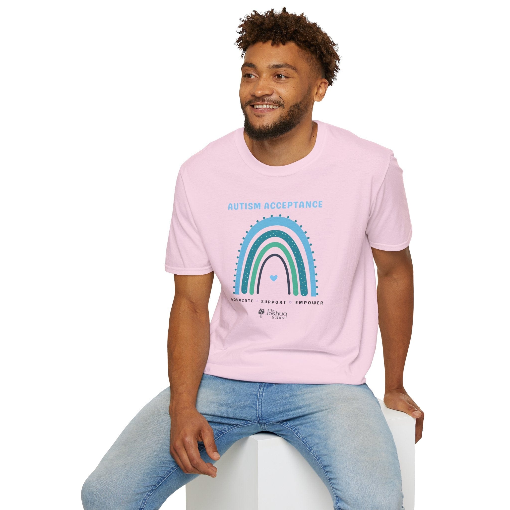 Autism T-Shirt - Rainbow Autism Acceptance Tee - The Joshua School - Daily Bloom