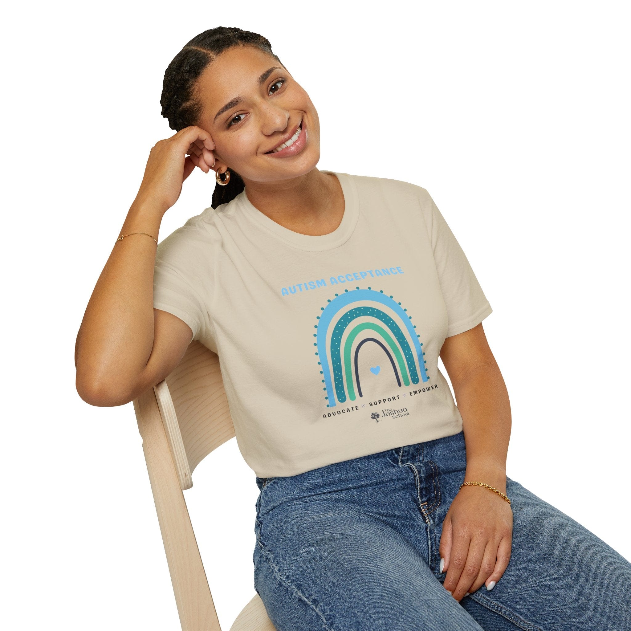 Autism T-Shirt - Rainbow Autism Acceptance Tee - The Joshua School - Daily Bloom