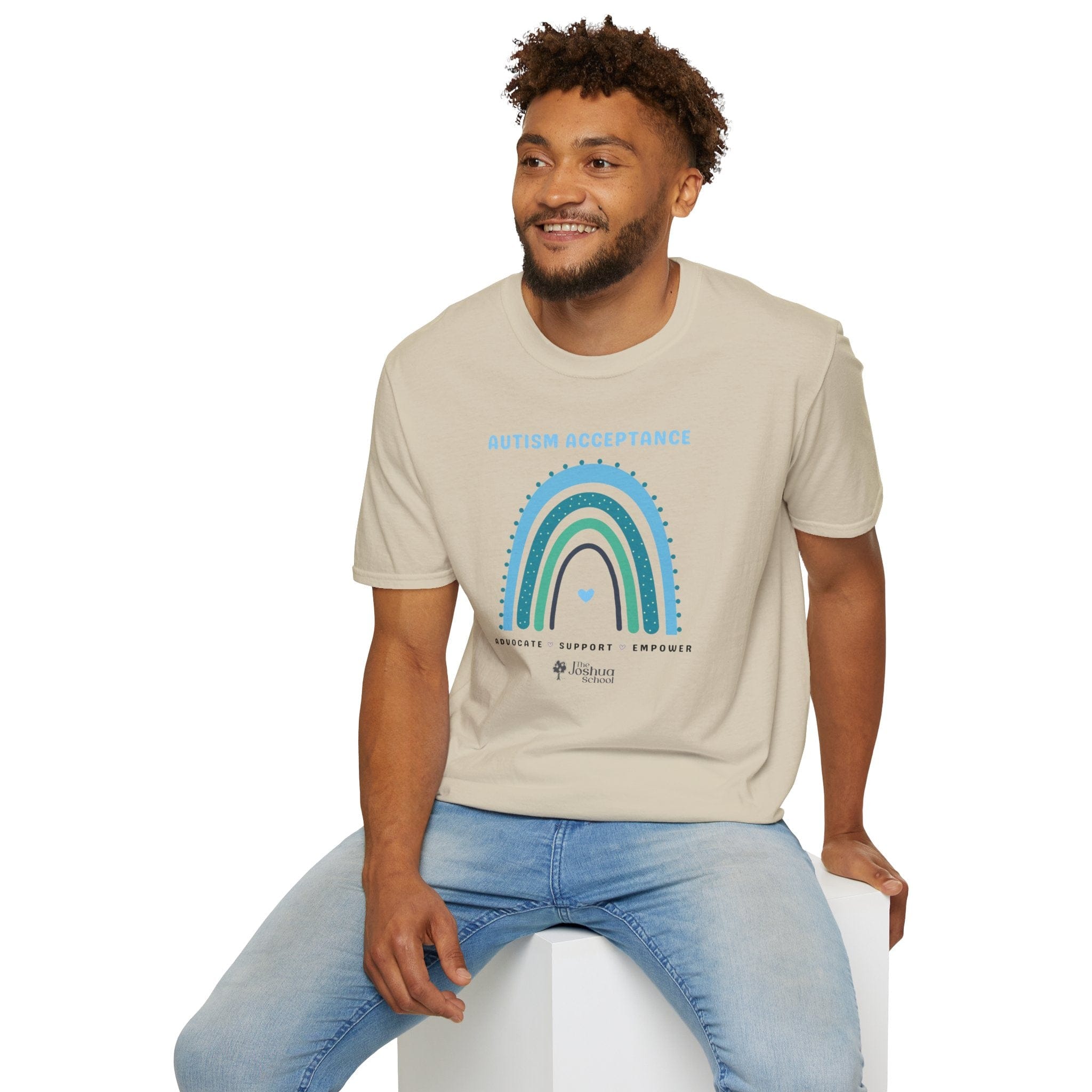 Autism T-Shirt - Rainbow Autism Acceptance Tee - The Joshua School - Daily Bloom