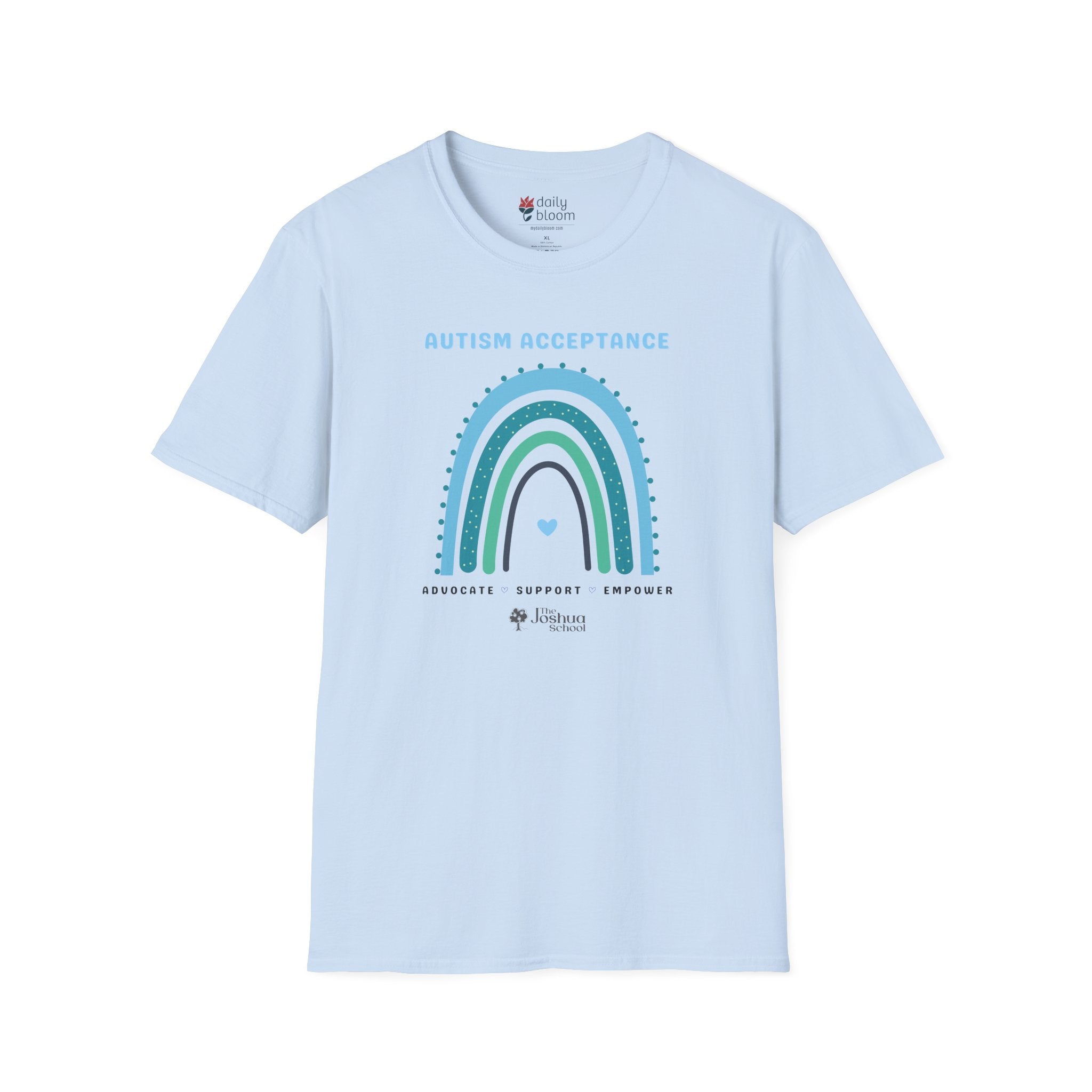 Autism T-Shirt - Rainbow Autism Acceptance Tee - The Joshua School - Daily Bloom