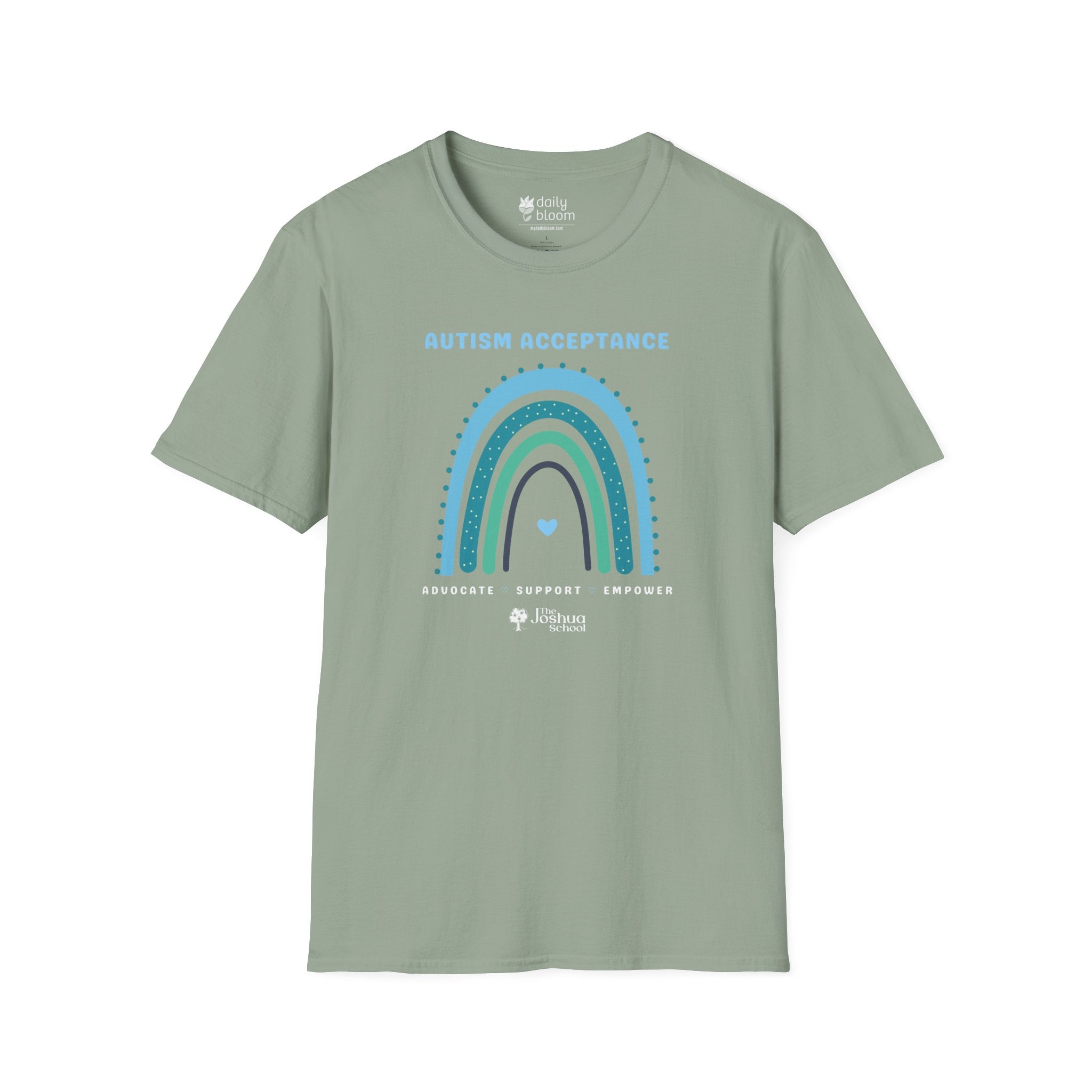 Autism T-Shirt - Rainbow Autism Acceptance Tee - The Joshua School - Daily Bloom