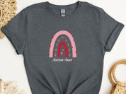 Rainbow Autism Aunt Tee-Dark Heather Grey-Neurodiversity, ADHD & Autism Awareness & Acceptance T-Shirt by Daily Bloom