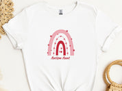 Rainbow Autism Aunt Tee-White-Neurodiversity, ADHD & Autism Awareness & Acceptance T-Shirt by Daily Bloom
