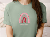 Rainbow Autism Aunt Tee-Neurodiversity, ADHD & Autism Awareness & Acceptance T-Shirt by Daily Bloom