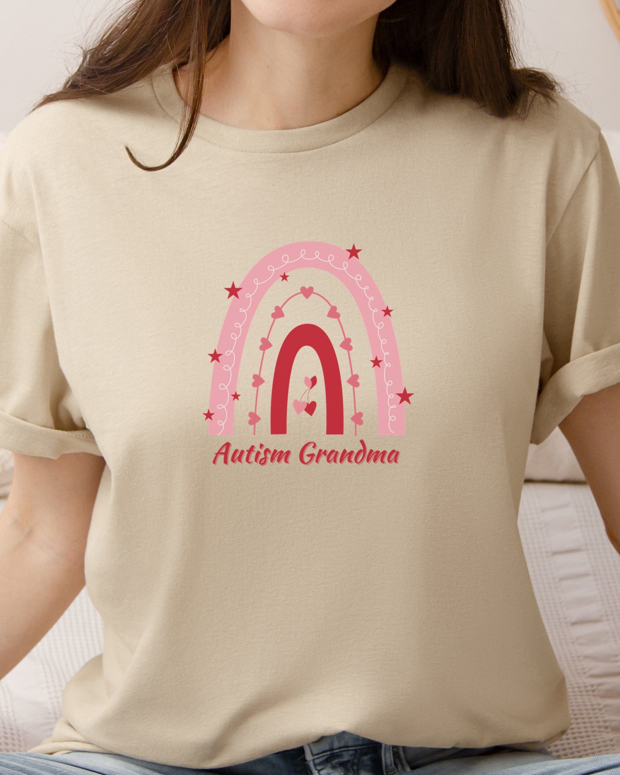Rainbow Autism Grandma Tee-Neurodiversity, ADHD & Autism Awareness & Acceptance T-Shirt by Daily Bloom