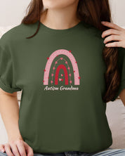 Rainbow Autism Grandma Tee-Neurodiversity, ADHD & Autism Awareness & Acceptance T-Shirt by Daily Bloom