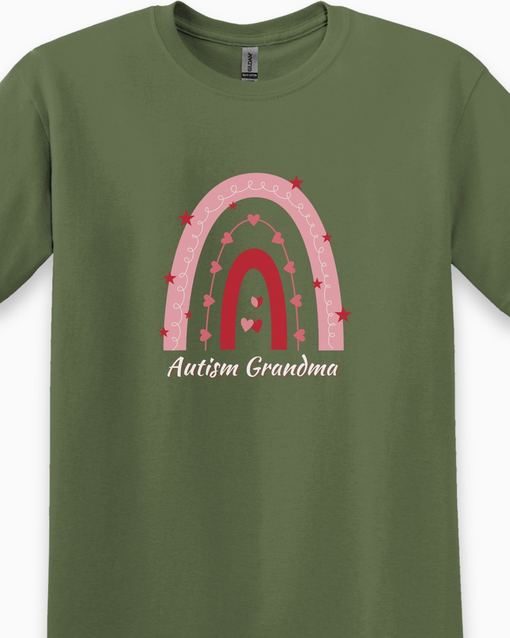 Rainbow Autism Grandma Tee-Neurodiversity, ADHD & Autism Awareness & Acceptance T-Shirt by Daily Bloom