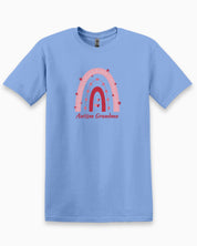 Rainbow Autism Grandma Tee-Carolina Blue-Neurodiversity, ADHD & Autism Awareness & Acceptance T-Shirt by Daily Bloom
