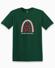 Rainbow Autism Grandma Tee-Forest Green-Neurodiversity, ADHD & Autism Awareness & Acceptance T-Shirt by Daily Bloom