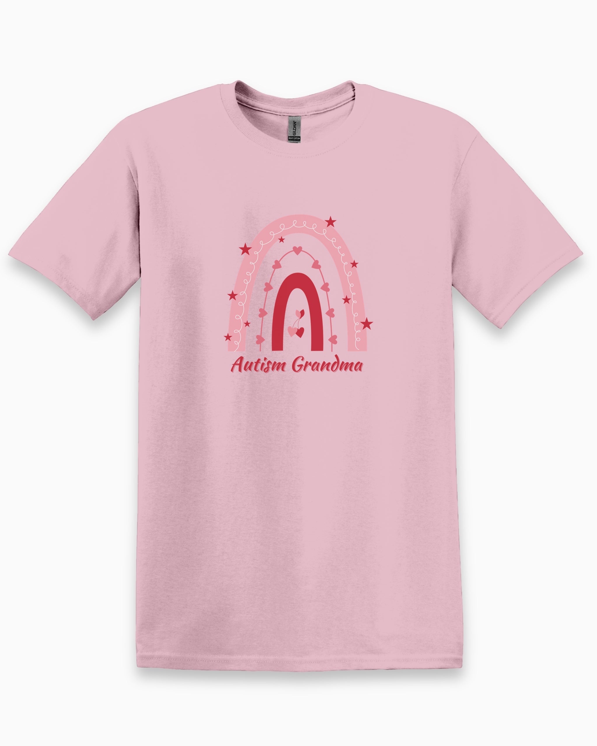 Rainbow Autism Grandma Tee-Light Pink-Neurodiversity, ADHD & Autism Awareness & Acceptance T-Shirt by Daily Bloom