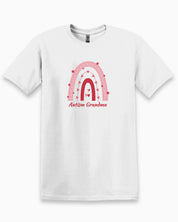 Rainbow Autism Grandma Tee-White-Neurodiversity, ADHD & Autism Awareness & Acceptance T-Shirt by Daily Bloom