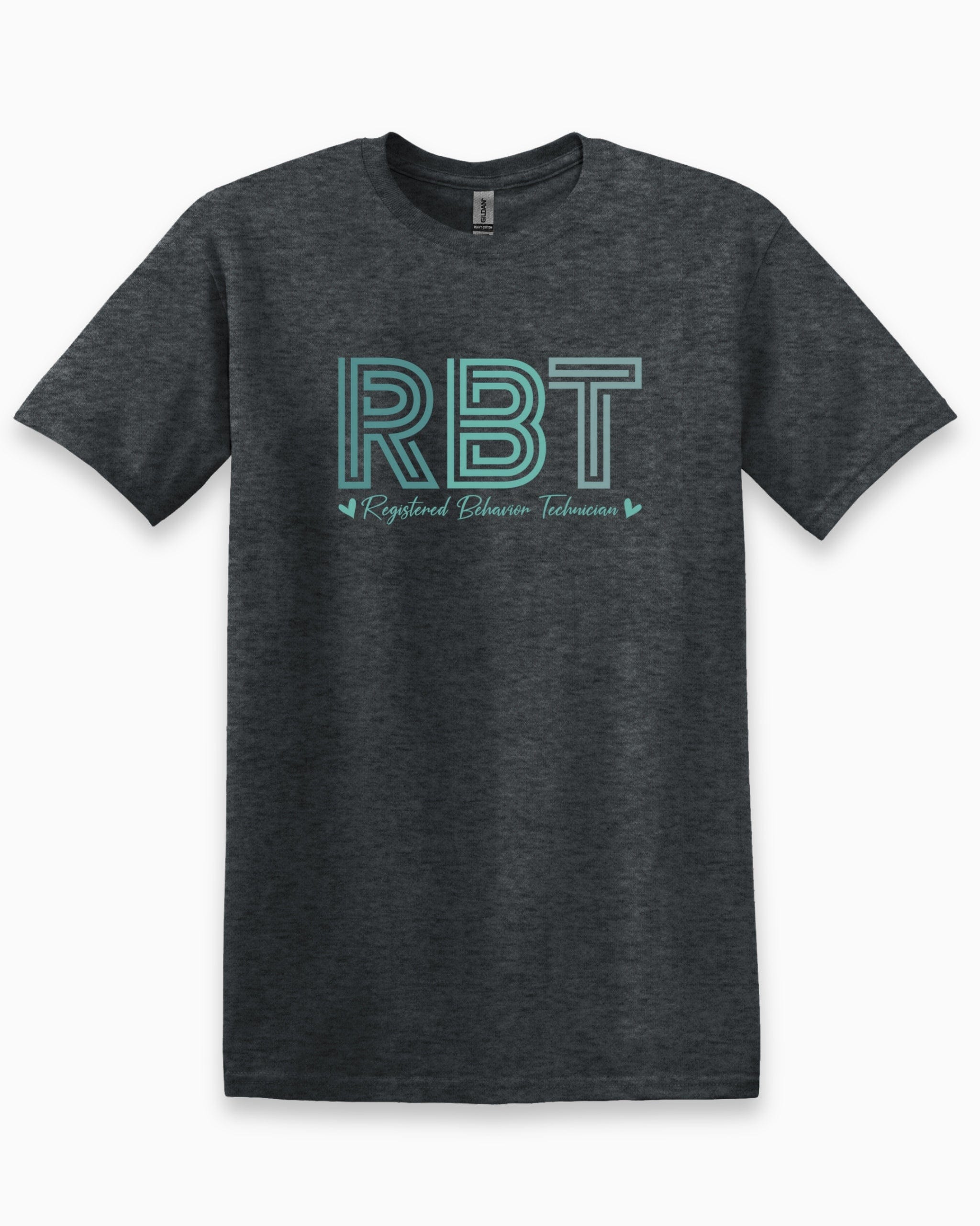 RBT Geometric Tee-Dark Heather Grey-Neurodiversity, ADHD & Autism Awareness & Acceptance T-Shirt by Daily Bloom