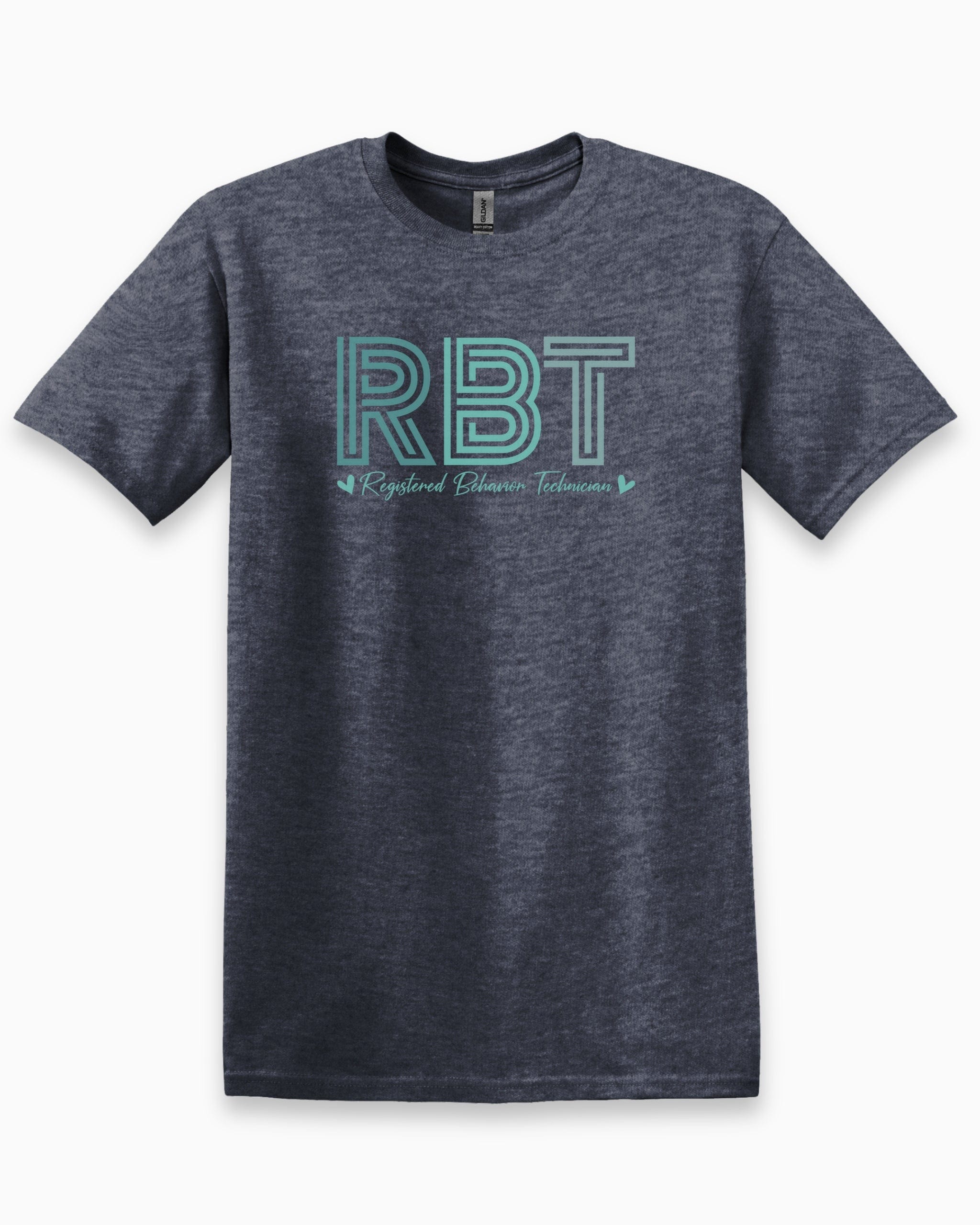 RBT Geometric Tee-Heather Navy-Neurodiversity, ADHD & Autism Awareness & Acceptance T-Shirt by Daily Bloom