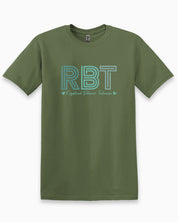 RBT Geometric Tee-Military Green-Neurodiversity, ADHD & Autism Awareness & Acceptance T-Shirt by Daily Bloom