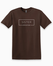 Sister Box Tee-Dark Chocolate-Neurodiversity, ADHD & Autism Awareness & Acceptance T-Shirt by Daily Bloom