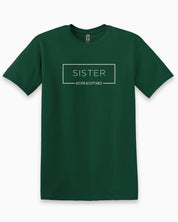 Sister Box Tee-Forest Green-Neurodiversity, ADHD & Autism Awareness & Acceptance T-Shirt by Daily Bloom
