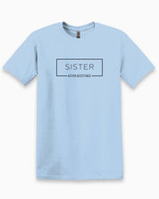 Sister Box Tee-Light Blue-Neurodiversity, ADHD & Autism Awareness & Acceptance T-Shirt by Daily Bloom