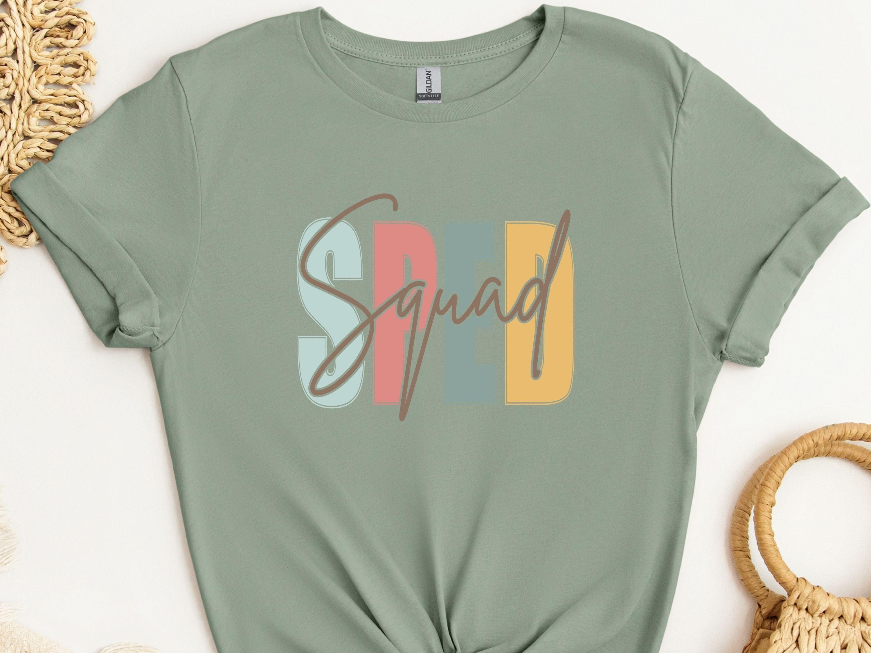 SPED Squad - Special Education Tee-Sage-Neurodiversity, ADHD & Autism Awareness & Acceptance T-Shirt by Daily Bloom