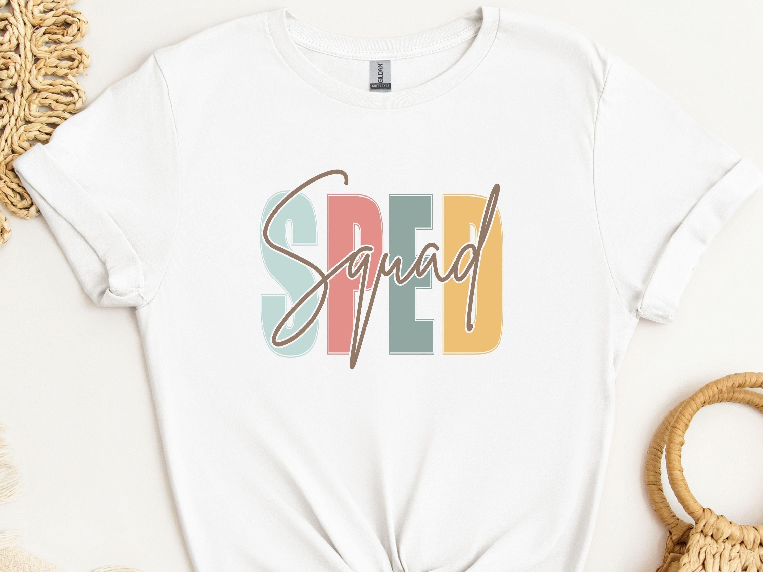 SPED Squad - Special Education Tee-White-Neurodiversity, ADHD & Autism Awareness & Acceptance T-Shirt by Daily Bloom