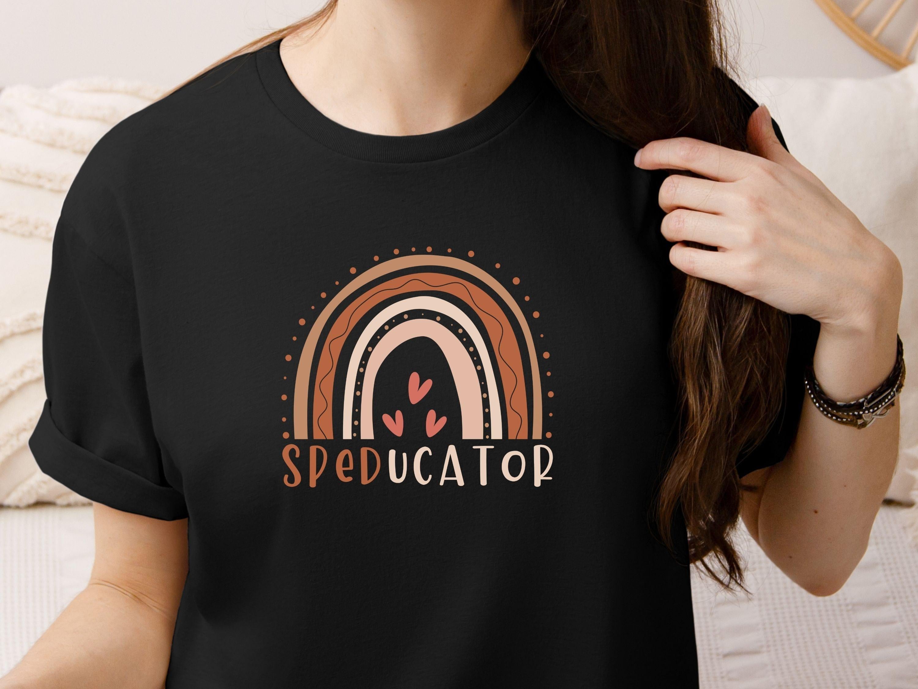 SPEDucator Boho Rainbow Tee-Neurodiversity, ADHD & Autism Awareness & Acceptance T-Shirt by Daily Bloom