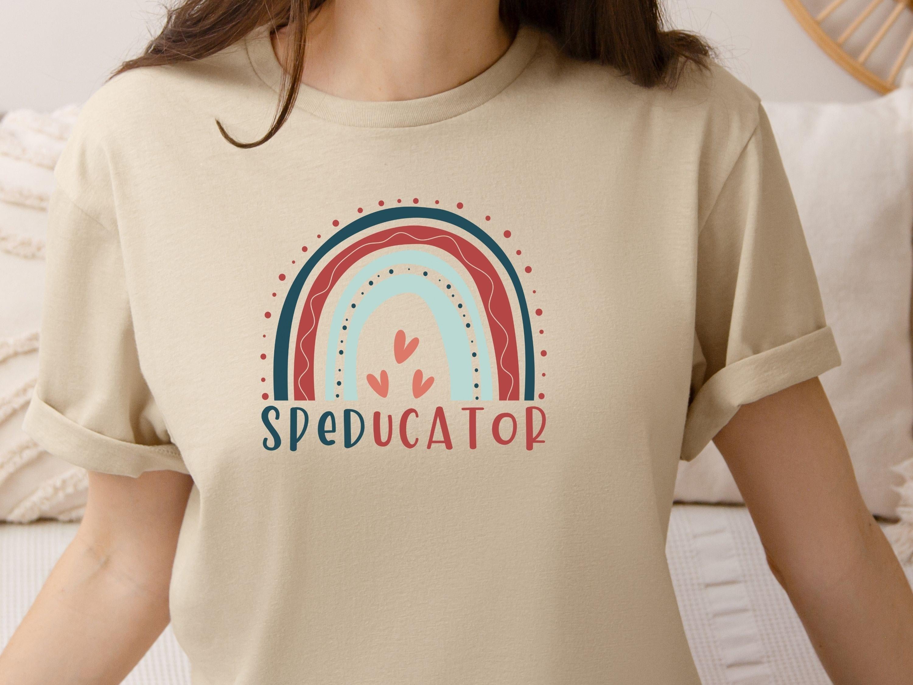SPEDucator Boho Rainbow Tee-Neurodiversity, ADHD & Autism Awareness & Acceptance T-Shirt by Daily Bloom