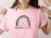 SPEDucator Boho Rainbow Tee-Neurodiversity, ADHD & Autism Awareness & Acceptance T-Shirt by Daily Bloom