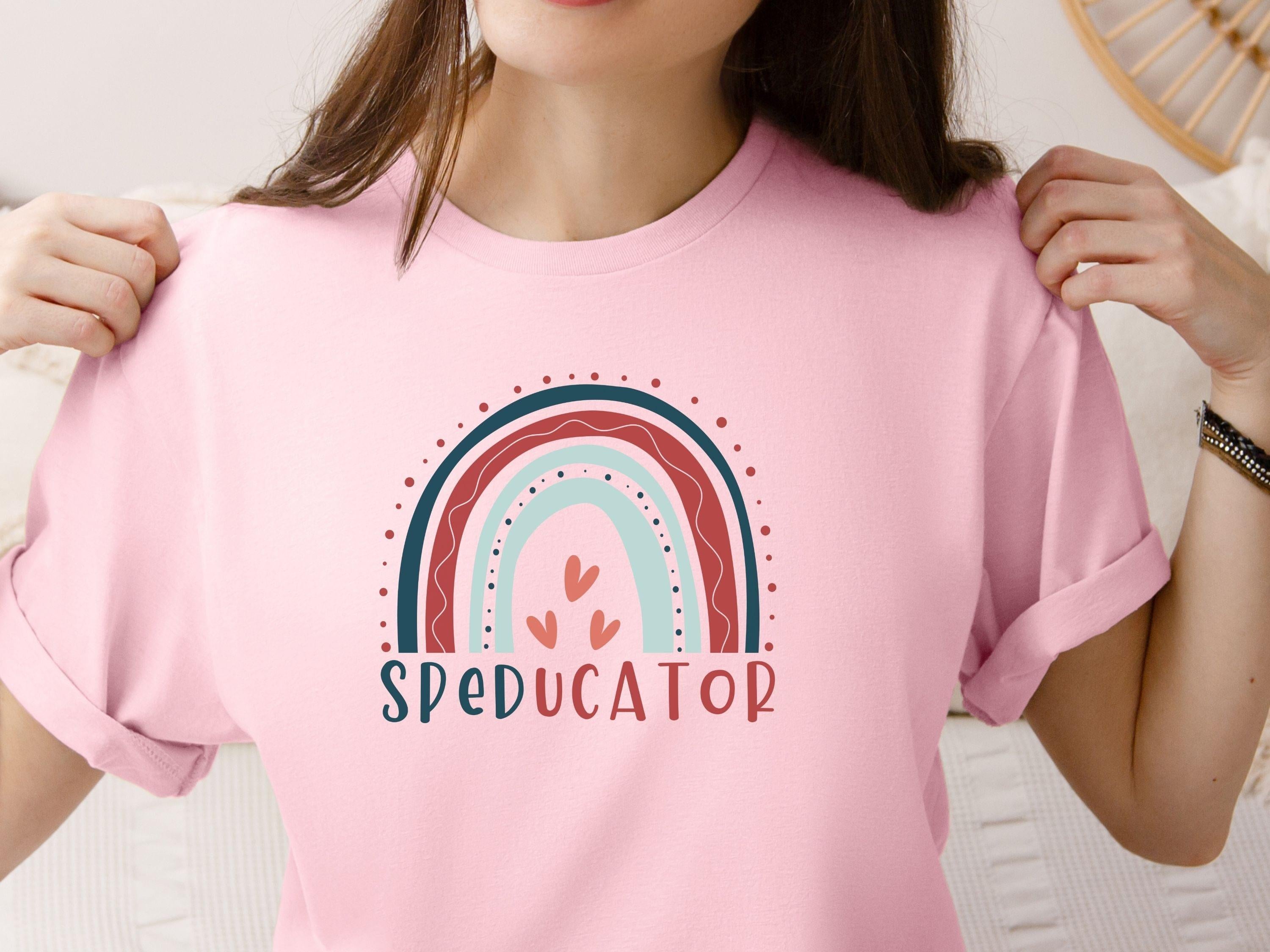 SPEDucator Boho Rainbow Tee-Neurodiversity, ADHD & Autism Awareness & Acceptance T-Shirt by Daily Bloom